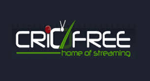 Logo of Cricfree with its tagline: home of free sports streaming