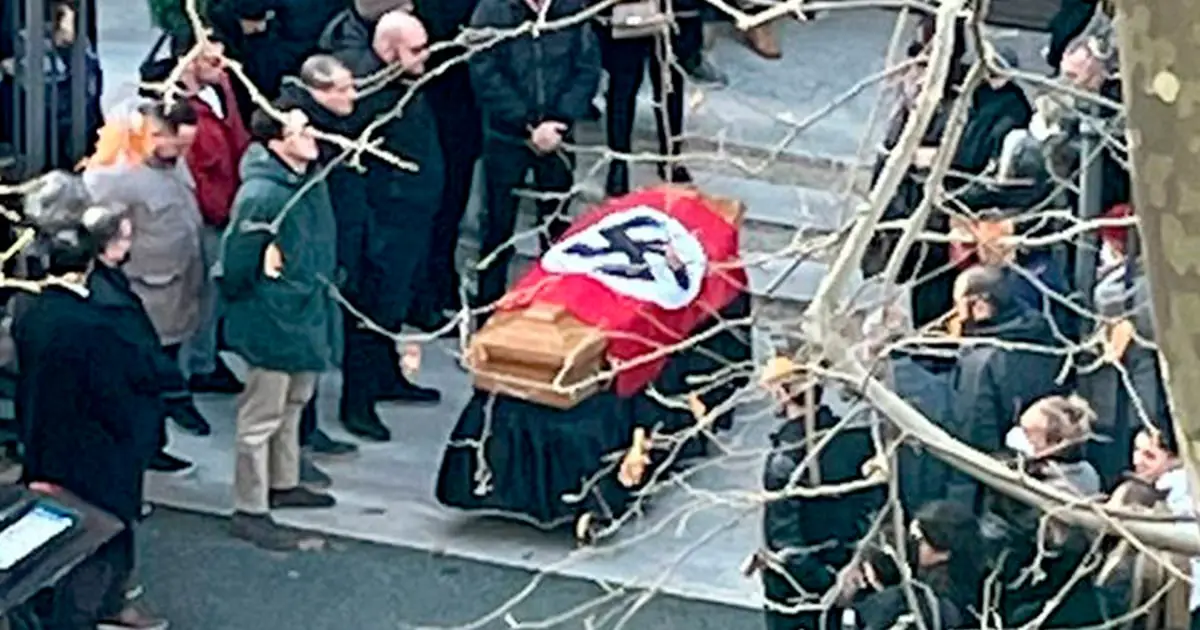 Catholic, Jewish leaders condemn Nazi flag on coffin at Italian church funeral