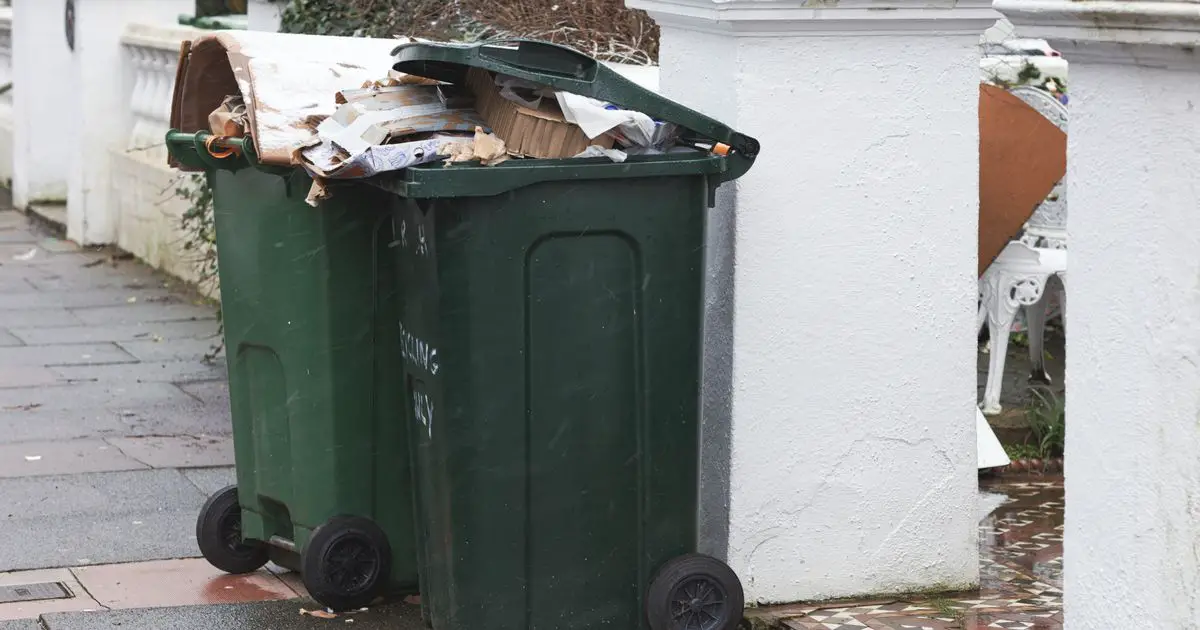 Covid staff shortages leave bins ‘overflowing’ with Christmas waste across the country