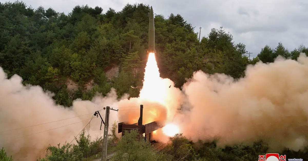 North Korea fired two railway-borne missiles