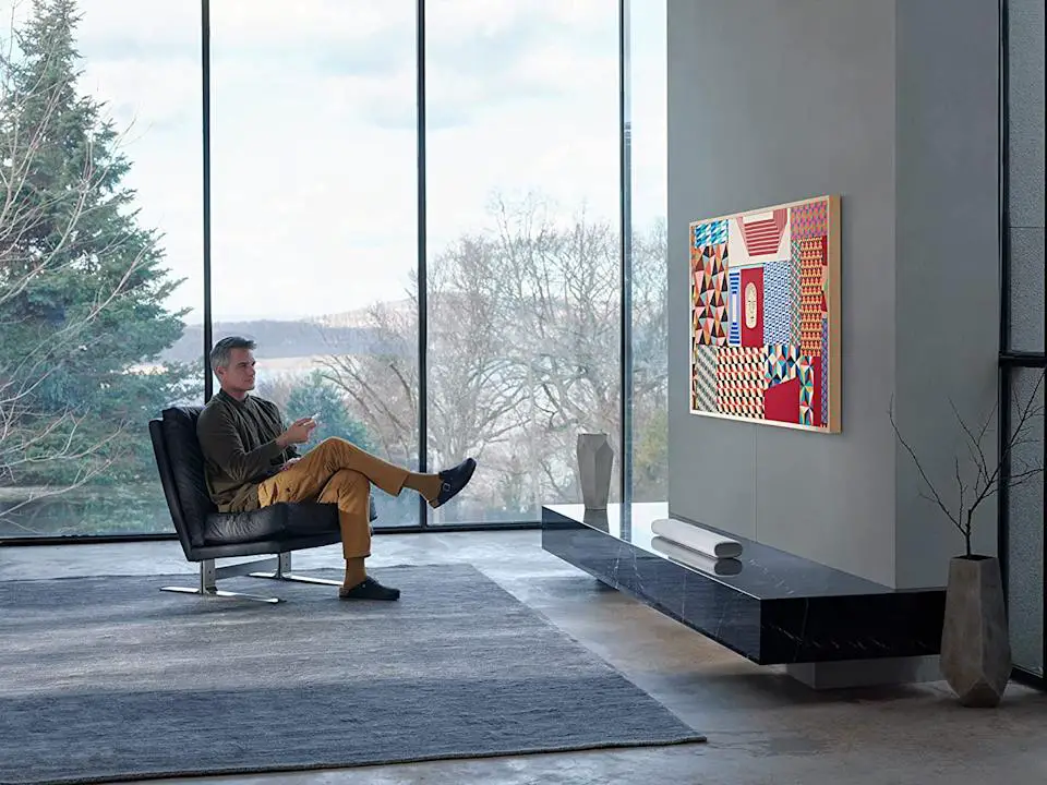 Because you choose the art displayed on the screen, the Samsung Frame TV works with any decor, from cozy-traditional to ultra-modern.  (Photo: Amazon)