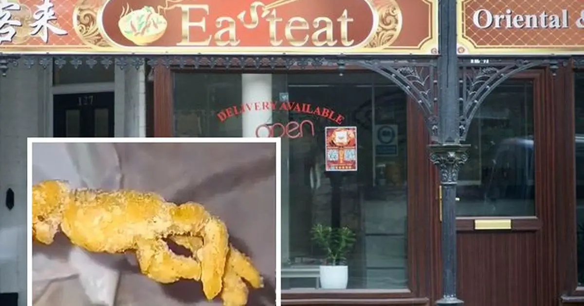 Customer's disgust after he finds deep fried 'chicken foot' in his takeaway box meal