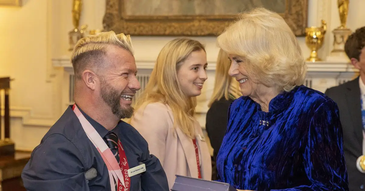 Duchess of Cornwall tells Paralympian she loves ‘saucy moments’ after book gift