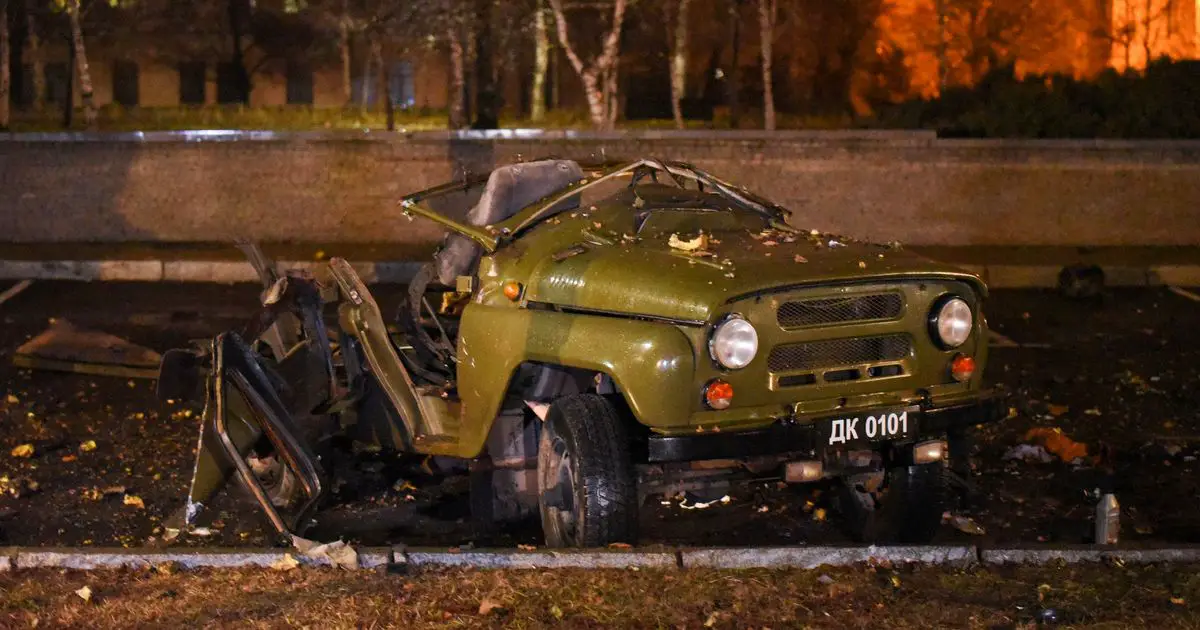 A car bomb exploded in eastern Ukraine