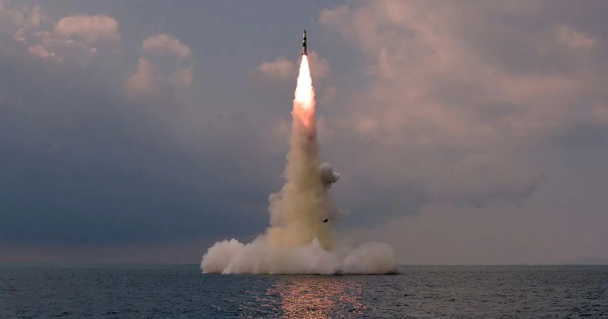 A new submarine-launched ballistic missile is tested by North Korea