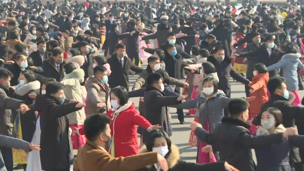 North Korean youth dance to mark 74th year of military's founding