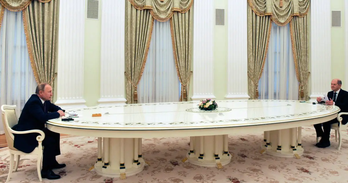 Not just for memes: What Putin’s comically long table tells us about Russia’s inner workings