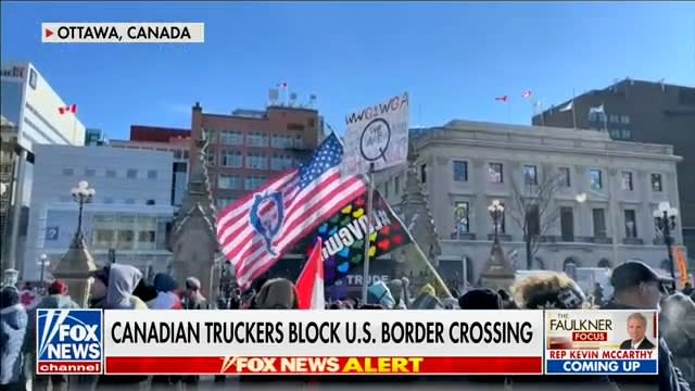 QAnon Flags Fly Onscreen After Fox News Describes Anti-Vax Truckers as ‘Mainstream’