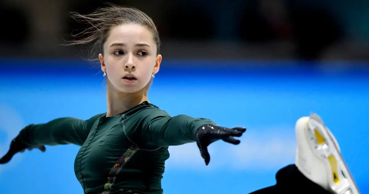 Russian figure skating star back on the ice in Beijing after report of positive drug test