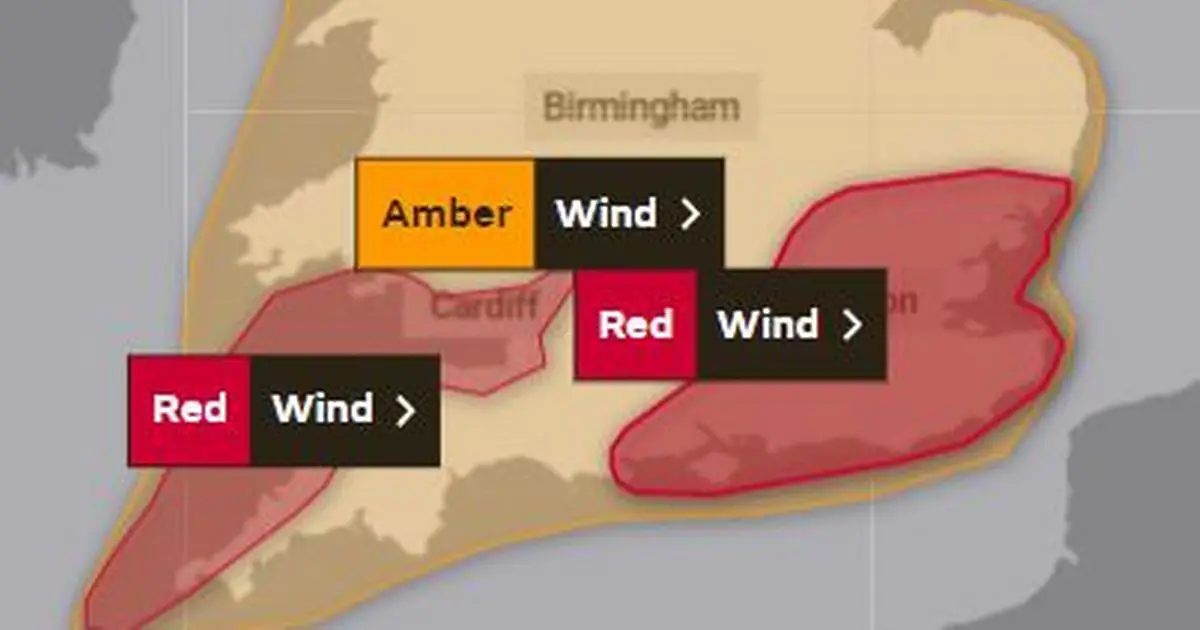 Storm Eunice: Red 'danger to life' weather warning Issued for South East England
