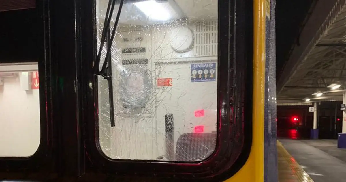 Train driver hit in face by glass shards after brick smashes windscreen