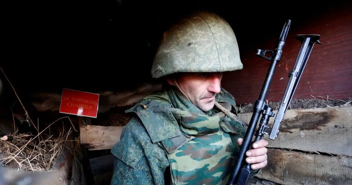 A militant of the self-proclaimed Donetsk People