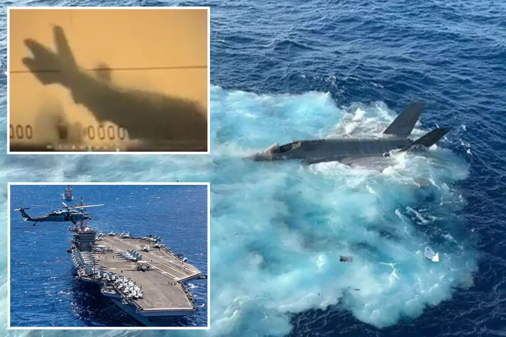 Video shows Navy fighter jet crashing on carrier USS Carl Vinson