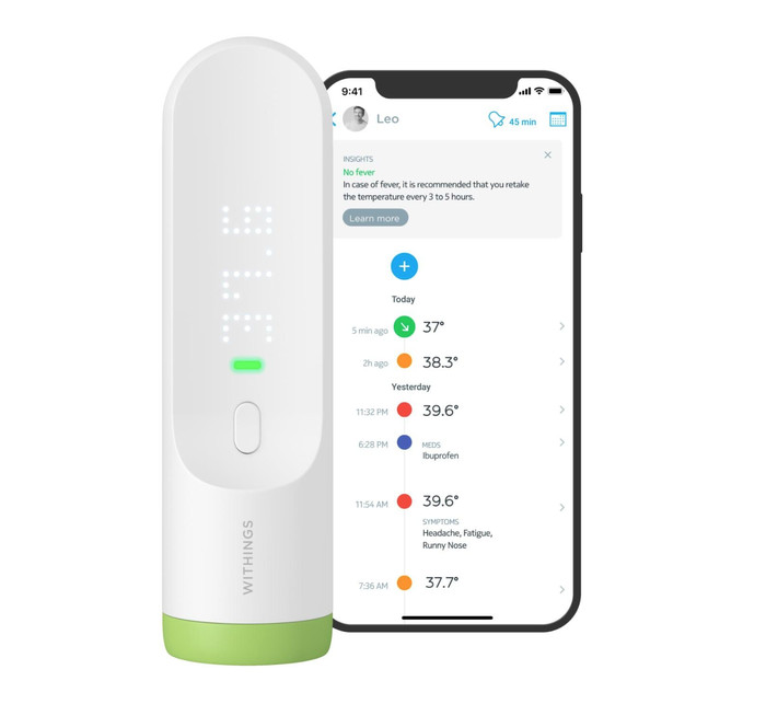 Withings Thermo Wi-Fi-connected temporal thermometer 1