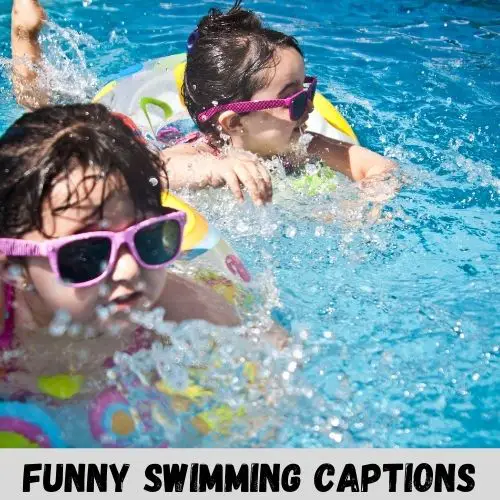 funny swimming captions
