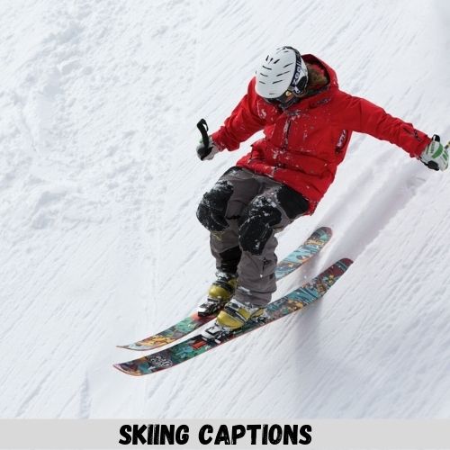 skiing captions