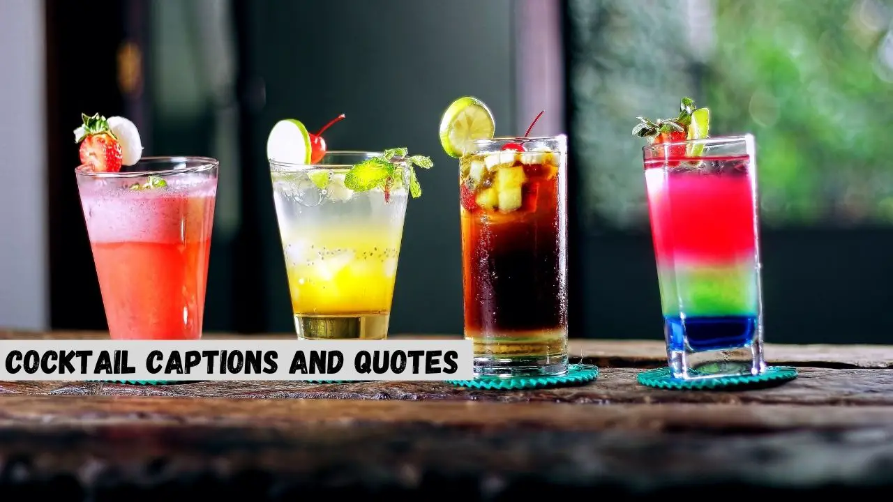 cocktail captions and quotes