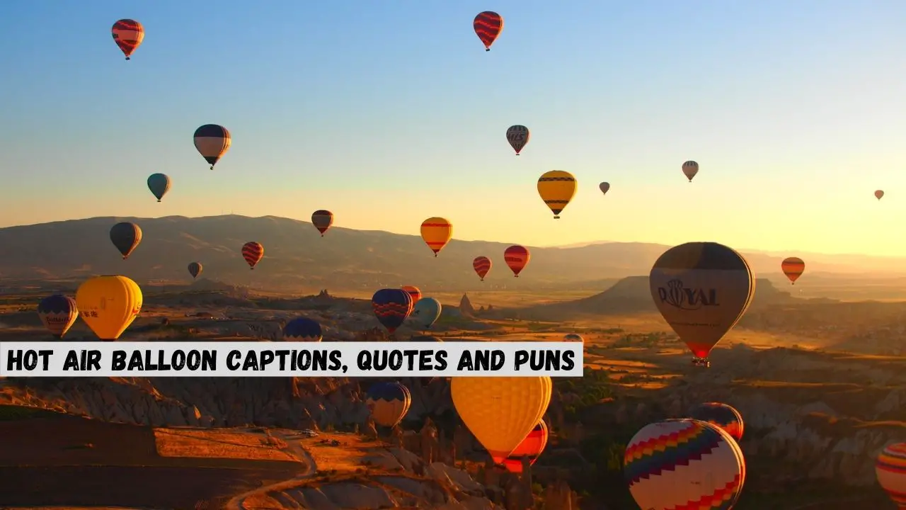 hot air balloon captions, quotes and puns