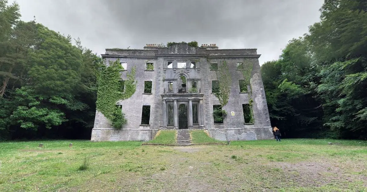 The remains of Moore Hall have been left abandoned for 100 years after a devastating fire